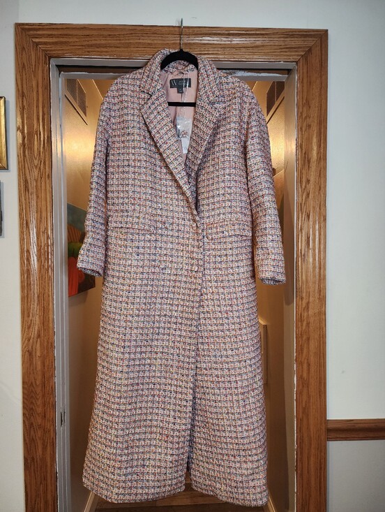 Boden Jackets & Blazers - Boden Multi-Color Tweed Long Trench Coat